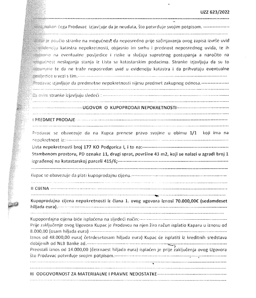 Excerpt from the purchase agreement